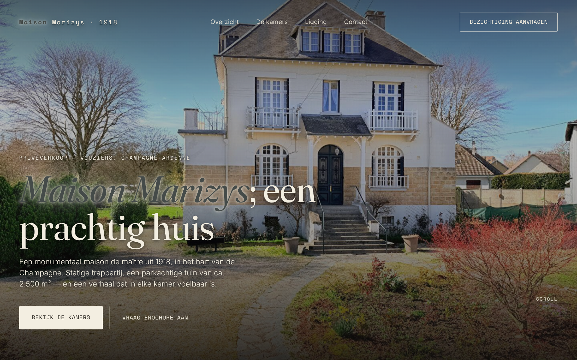 Maison Marizys website