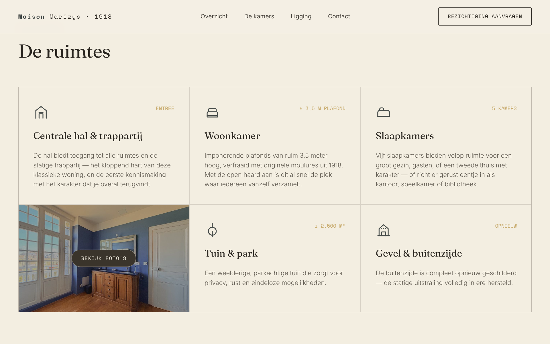 Maison Marizys website